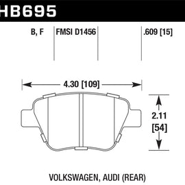 Hawk HPS Disc Brake Pads - HB695F.609 HB695F.609