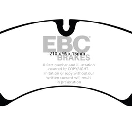 EBC Yellow Stuff Front Brake Pads for 10-13 Porsche Cayenne Supercharged Hybrid DP41835R