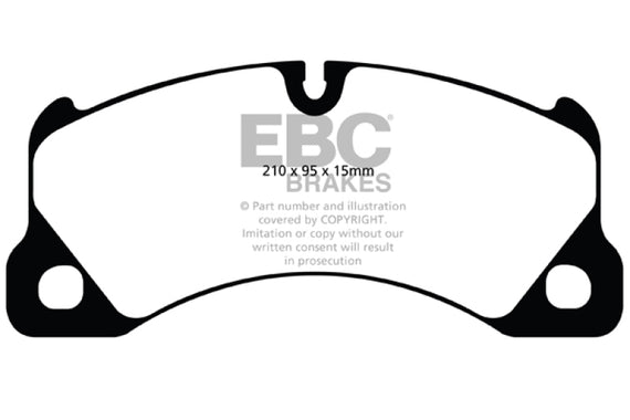 EBC Yellow Stuff Front Brake Pads for 10-13 Porsche Cayenne Supercharged Hybrid DP41835R