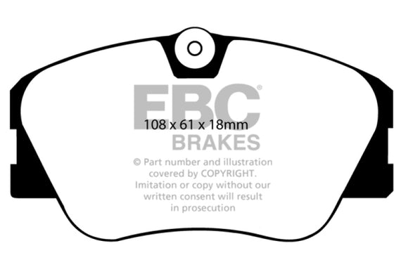 EBC 86-93 Mercedes-Benz 190/190E 2.3 16v Redstuff Front Brake Pads DP3577C