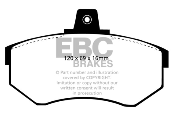 EBC 81-83 Audi 5000 2.1 Turbo Redstuff Front Brake Pads DP3369/2C