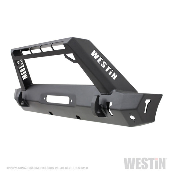 Westin 18-19 Jeep Wrangler JL WJ2 Stubby Front Bumper - Textured Black 59-80085