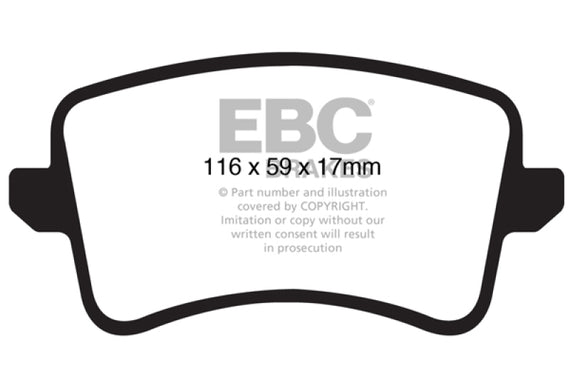 For Audi Q5 2009-2017 EBC UD1386 Ultimax2 Replacement Rear Brake Pads UD1386