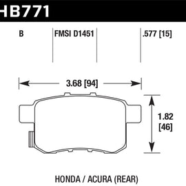 Hawk Performance HB771B.597 HPS 5.0 Disc Brake Pad Fits 08-16 Accord TSX HB771B.597
