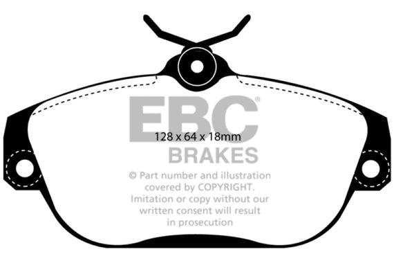 EBC 91-93 Volvo 740 2.3 (ABS) (Girling) Greenstuff Front Brake Pads DP21095