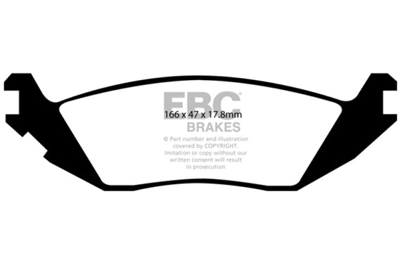 EBC 06-09 Chrysler Aspen 4.7 Ultimax2 Rear Brake Pads UD967