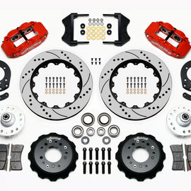 Wilwood 140-12638-DR FNSL6R Front Hub Kit,14.00", Drill, Red 140-12638-DR