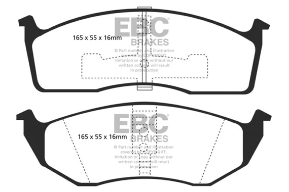 EBC 93-94 Chrysler Concorde 3.3 Greenstuff Front Brake Pads DP21123