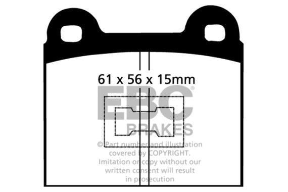 EBC 73-77 Audi Fox 1.5 Greenstuff Front Brake Pads DP2174