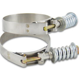 Vibrant Stainless Steel Spring Loaded T-Bolt Clamps (Pack of 2) - Clamp Range 4.78in-5.08in 27845