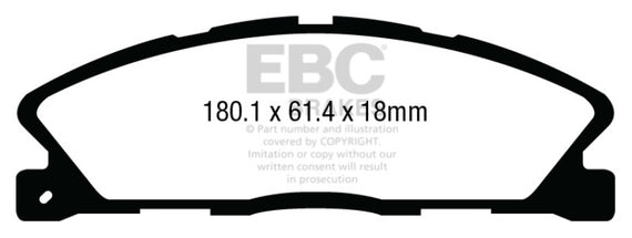 EBC Red Stuff Front Brake Pads for 13+ Ford Taurus 3.5 Twin Turbo SHO DP33019C