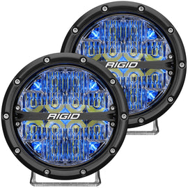 Rigid Industries 360-Series 6in LED Off-Road Drive Beam - Blue Backlight (Pair) 36207