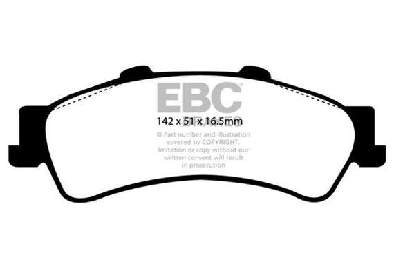 EBC 01-05 Cadillac Deville 4.6 HD Redstuff Rear Brake Pads DP31630C