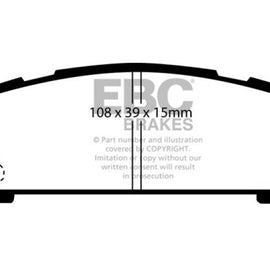 EBC 93-96 Subaru Impreza 1.8 Redstuff Rear Brake Pads DP3821C