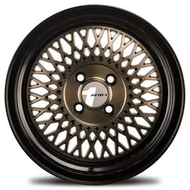 Avid1 AV-18 15x8 4x100 +25 cb73.1 BRONZE/BLACK LIP Wheel/Rim AV1815804C25BZ