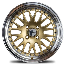 Avid1 AV-12 15x8 4x100 +25 cb73.1 Gold / machined lip Wheel/Rim AV1215804C25GD