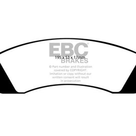 EBC 10-12 Ford Taurus 3.5 Twin Turbo SHO Redstuff Front Brake Pads DP31767C