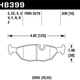 Hawk HP Plus Disc Brake Pads - HB399N.630 HB399N.630