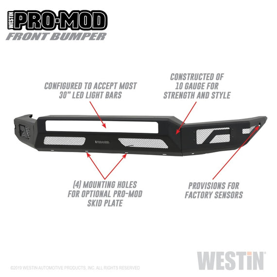 Westin 58-41045 Pro-Mod Front Bumper Fits 16-21 Tacoma 58-41045