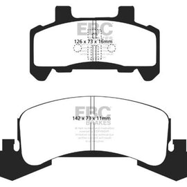 EBC 85-87 Buick Skyhawk 1.8 Turbo Greenstuff Front Brake Pads DP21173