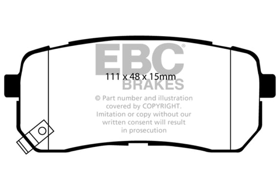 EBC 07-12 Hyundai Veracruz 3.8 Greenstuff Rear Brake Pads DP61814