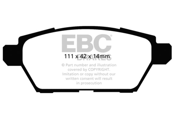 EBC DP21766 GREENSTUFF STREET ORGANIC BRAKE PADS - REAR DP21766