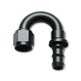 Vibrant -12AN Push-On 180 Deg Hose End Fitting - Aluminum 22812