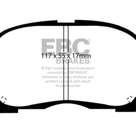 EBC 98-02 Chevrolet Prism 1.8 Yellowstuff Front Brake Pads DP41195R