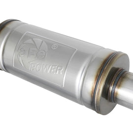 aFe MACH Force-Xp 409 SS Muffler 3in Center/Center 14in L x 6in Dia - Round Body 49M00012