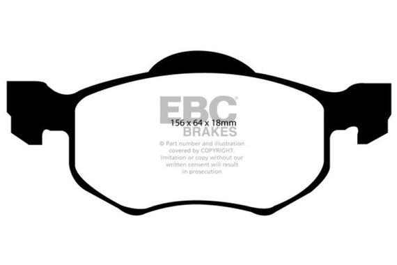 EBC 00-04 Ford Escape 2.0 Greenstuff Front Brake Pads DP61616