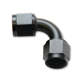 Vibrant -12AN Female 90 Degree Union Adapter (AN to AN) - Anodized Black Only 10735