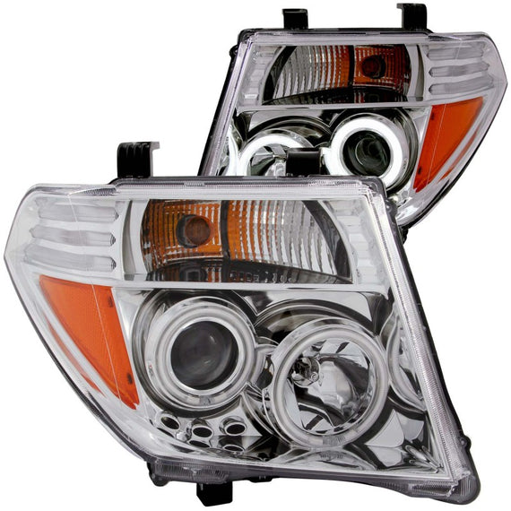ANZO 2005-2008 Nissan Frontier Projector Headlights w/ Halo Chrome 111112