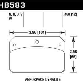 Hawk HP+ Aerospace Dynalite w/ 0.218in Hole Brake Pads HB583N.480