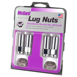 McGard HEX LUG NUT 4pk 12X1.5 CTR WASHER X-LONG 1.365" SHANK, 13/16 HEX, 2.27"OAL-CHROME 63016