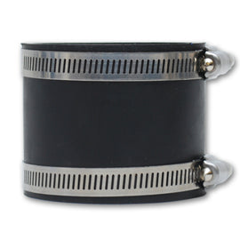 Vibrant Non Reinforced Silicone Sleeve Coupling 3in I.D. x 3in long BLACK incl 2 SS Worm Gear Clamps 12700