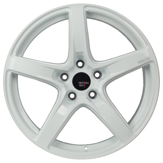 Option Lab R555 18x9.5 5x114.3 +38 cb73.1 Onyx White Wheel/Rim L55-89565-38-WHT