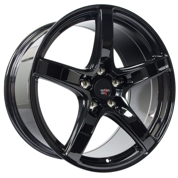 Option Lab R555 18x8.5 5x114.3 +35 cb73.1 Gotham Black Wheel/Rim L55-88565-35-BLK