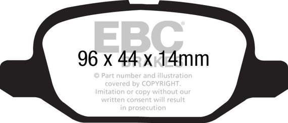 Fits 12-18 500: Ultimax  Brake Pads EBC Brakes UD1569 UD1569
