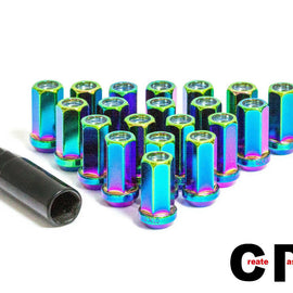 CPR CLOSE ENDED 17HEX STEEL RACING WHEEL LUG NUTS PERFORMANCE NEO CHROME 12X1.5 20P