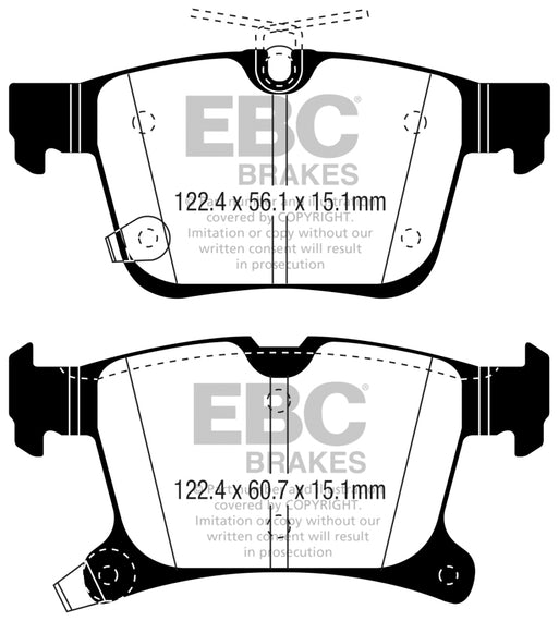 EBC 2016+ Chrysler Pacifica (RU) 3.6L Ultimax2 Rear Brake Pads UD1901