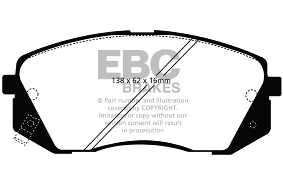 EBC Brakes Redstuff Superstreet Ceramic Pad DP31809C Front DP31809C