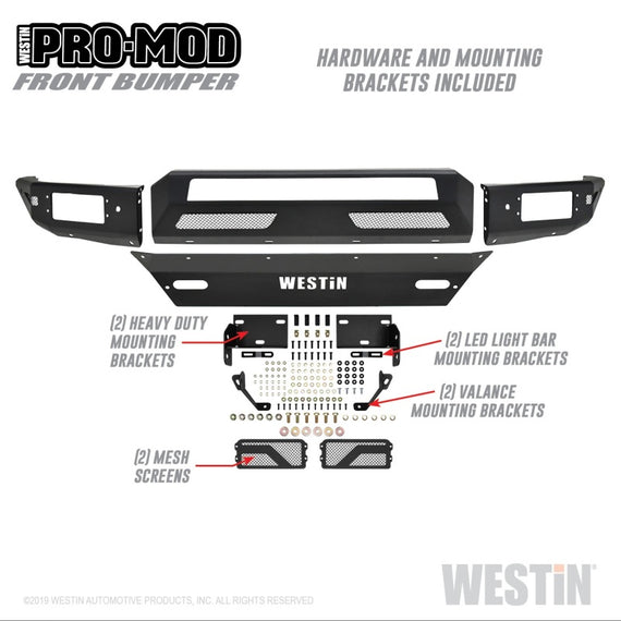 Westin 58-41005 Pro-Mod Front Bumper Fits 16-19 Silverado 1500 Silverado 1500 LD 58-41005
