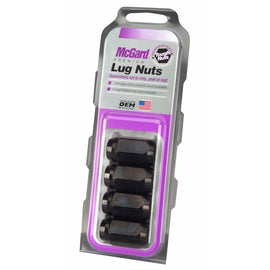 McGard HEX LUG NUT 4pk 12X1.5 CONE SEAT, 13/16 HEX, 1.5"OAL-BLACK 64031