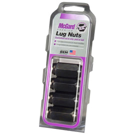 McGard HEX LUG NUT 4pk 14X1.5 CONE SEAT, 22MM HEX, 1.635"OAL-BLACK 64072