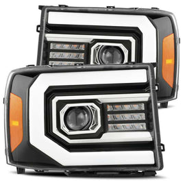 AlphaRex Pro Upgrade Version Jet Black Headlights for 2007-2013 GMC Sierra 1500 880605