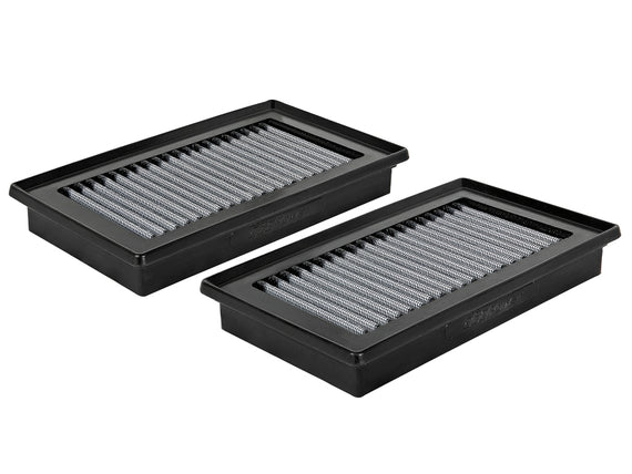 For Infiniti Q50 14-15 aFe Magnum Flow Pro Dry S Panel Gray Air Filter Pair 31-10273-MA