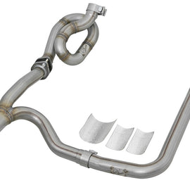 aFe POWER Twisted Steel Y-Pipe w/ Loop Relocation Pipe 12-18 Jeep Wrangler (JK) V6 3.6L 48-46207-PK