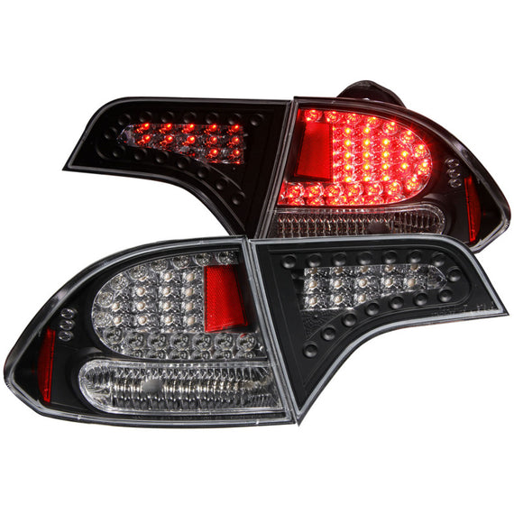 For Honda Civic 2006-2011 Anzo Black LED Tail Lights 321152