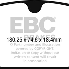 EBC 2017+ Volvo S90 2.0L Turbo Redstuff Front Brake Pads DP32260C
