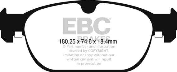 EBC Brakes DP42260R Yellowstuff Street And Track Brake Pads Fits S90 V90 XC90 DP42260R